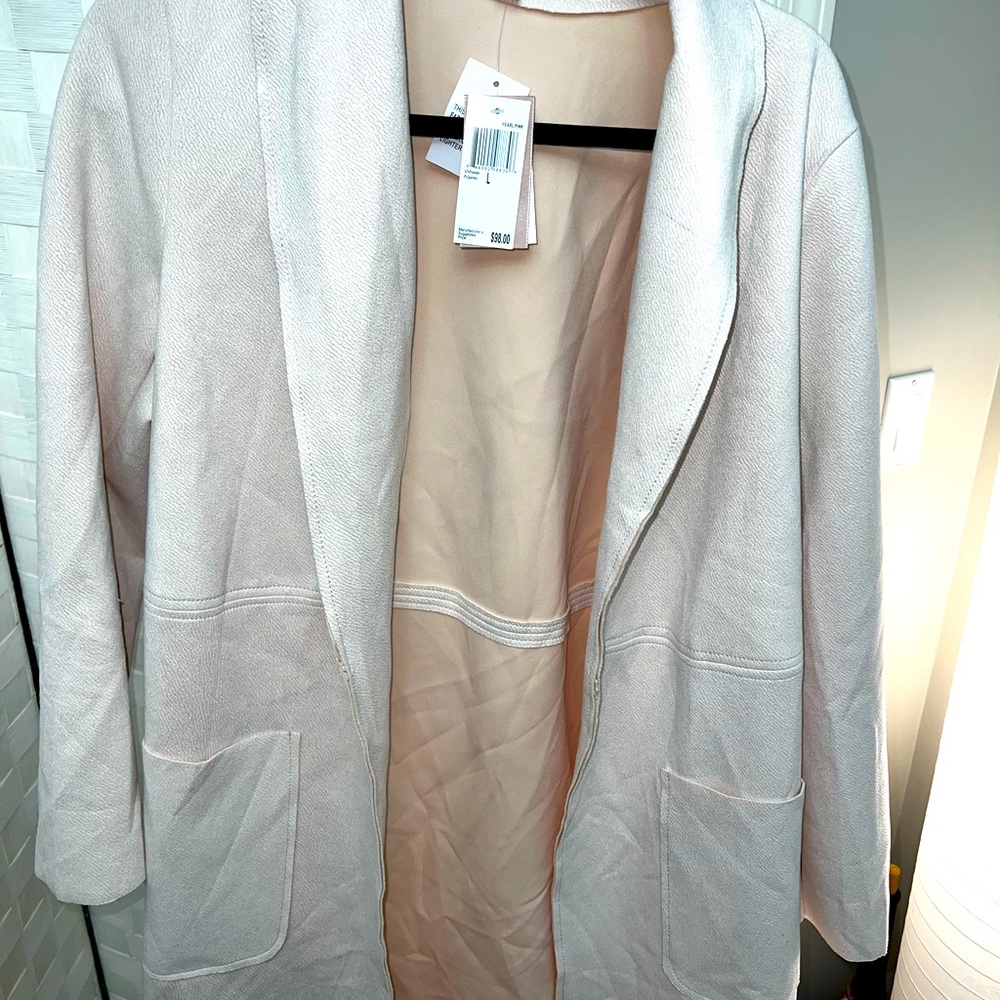 Philosophy Pearl Pink Faux Leather Jacket. Brand new with tags. Large